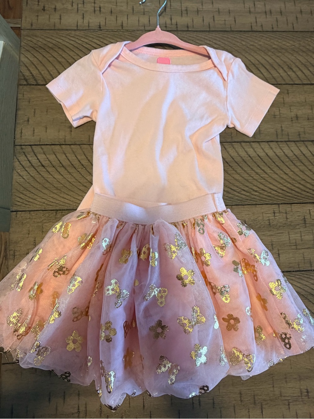 Honest 24 month onesie and Disney Minnie Mouse Tutu Skirt